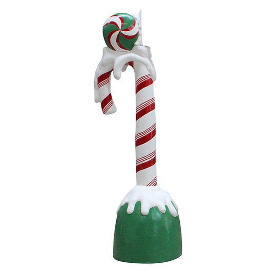 Candy Cane Snow Over Sized Statue