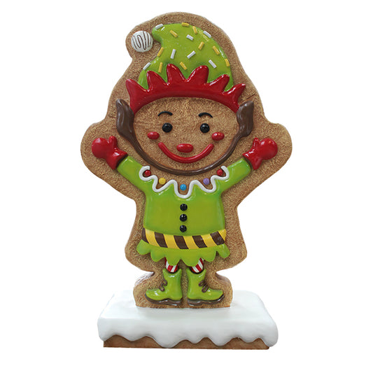 Gingerbread Elf Over Sized Statue