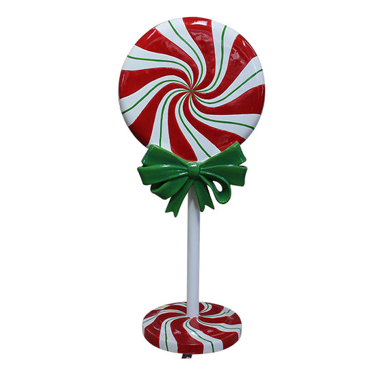 Swirl Lollipop With Bow Over Sized Statue