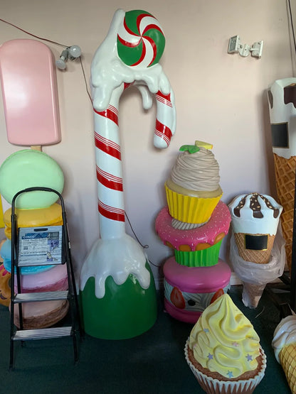 Candy Cane Snow Over Sized Statue - LM Treasures 
