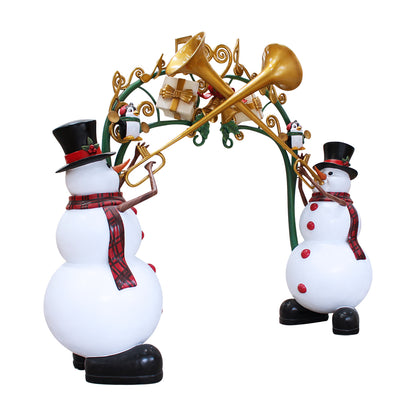 Snowman Trumpet Archway Statue