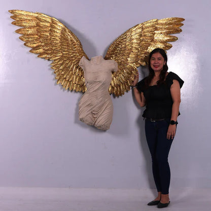 Stone Wall Decor Angel Over Sized Statue