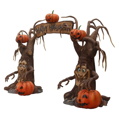 Happy Halloween Tree Archway Over Sized Statue