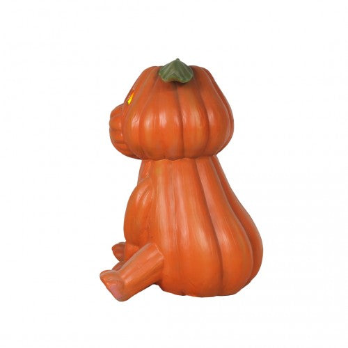 Pumpkin Dog Light Over Sized Statue