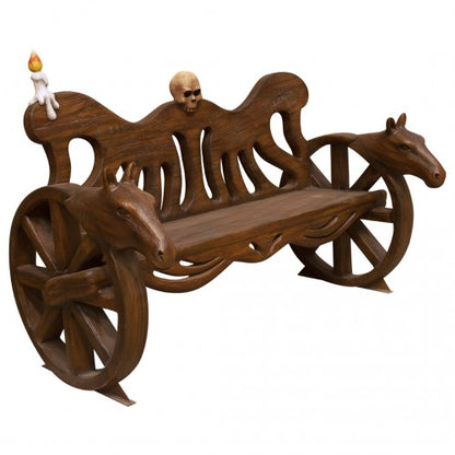 Carriage Skull Bench Over Sized Statue
