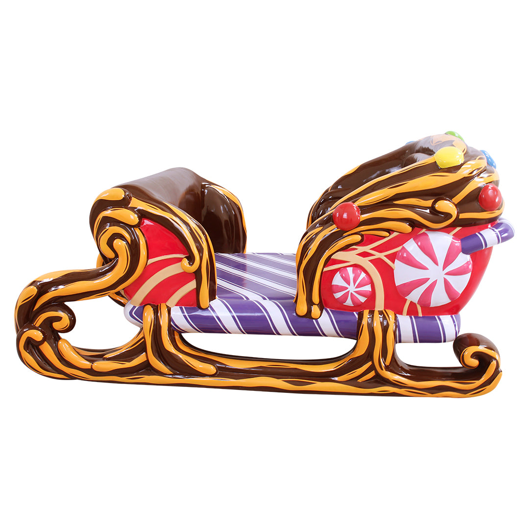 Chocolate Candy Sleigh 2 Seater Over Sized Statue