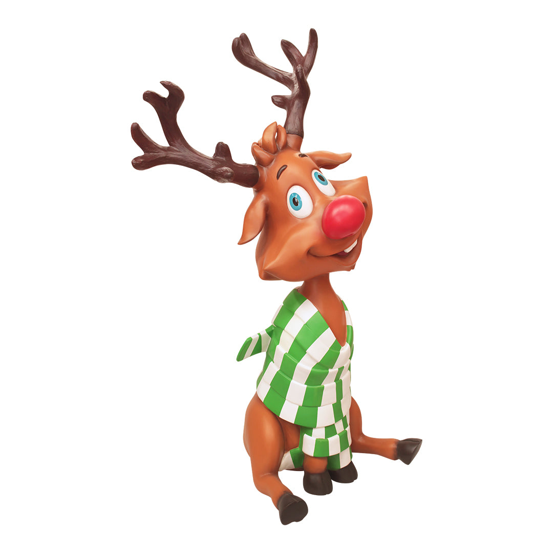 Reindeer Rudolph Wrapped Life Size Statue