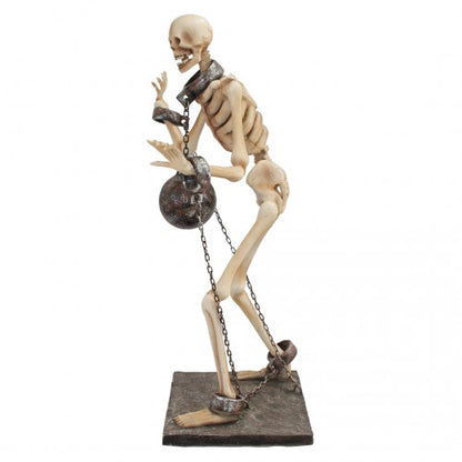 Skeleton In Chains Life Size Statue