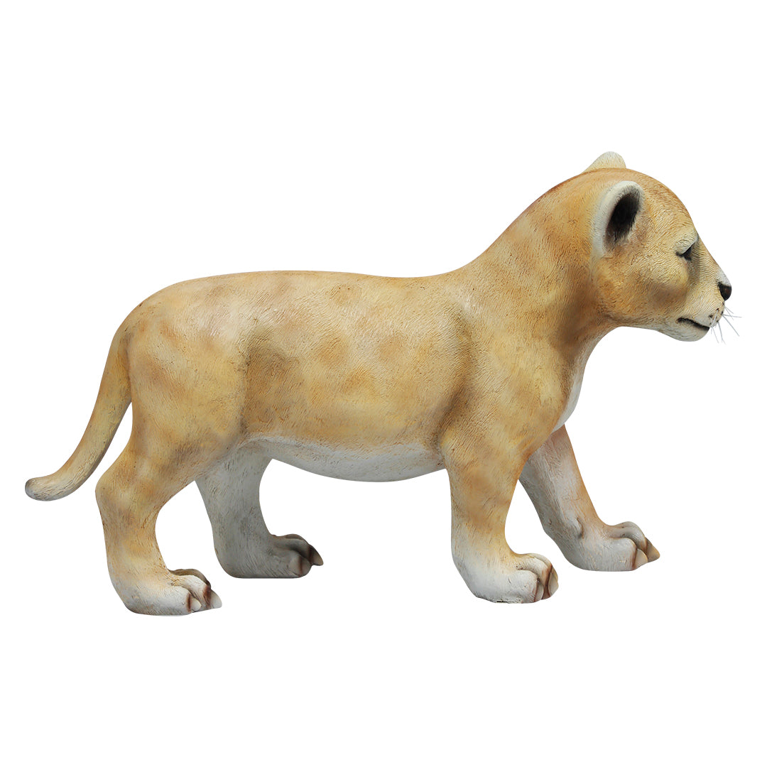Lion Cub Walking Life Size Statue