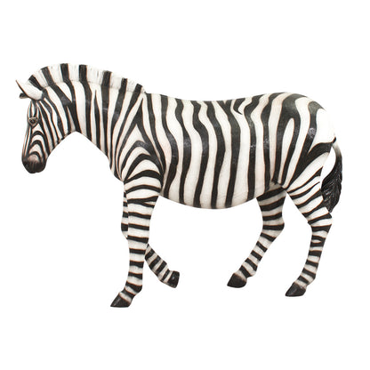 Zebra Walking Life Size Statue