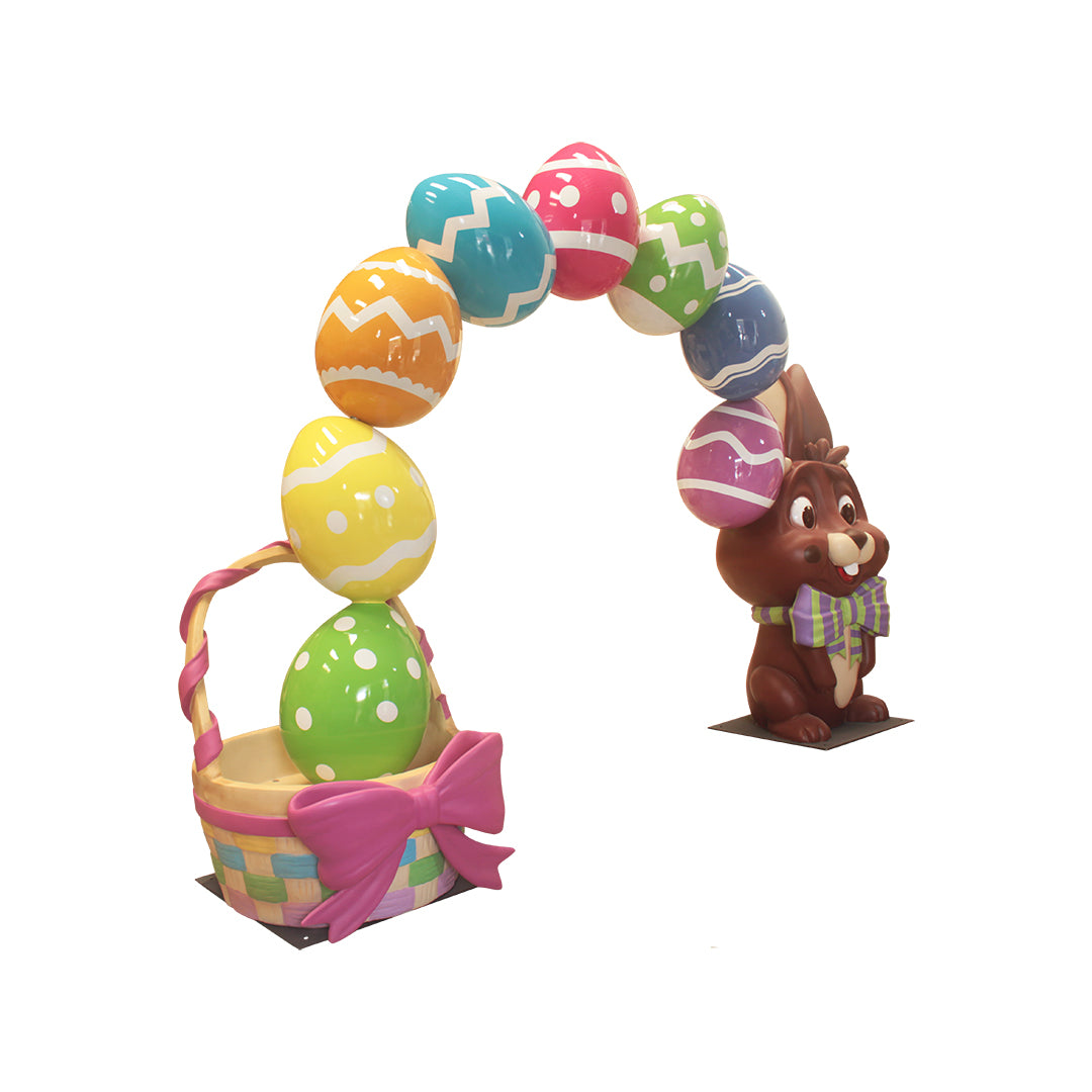 Easter Egg Bunny Archway Over Sized Statue