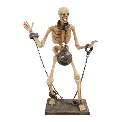 Skeleton In Chains Life Size Statue