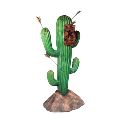 Western Wanted Cactus Life Size Statue