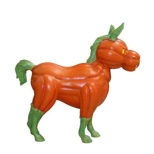 Pumpkin Horse Light Over Sized Statue