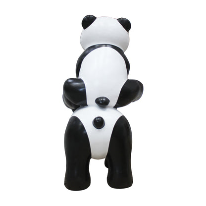 Panda Bear Cubs Playing Life Size Statue