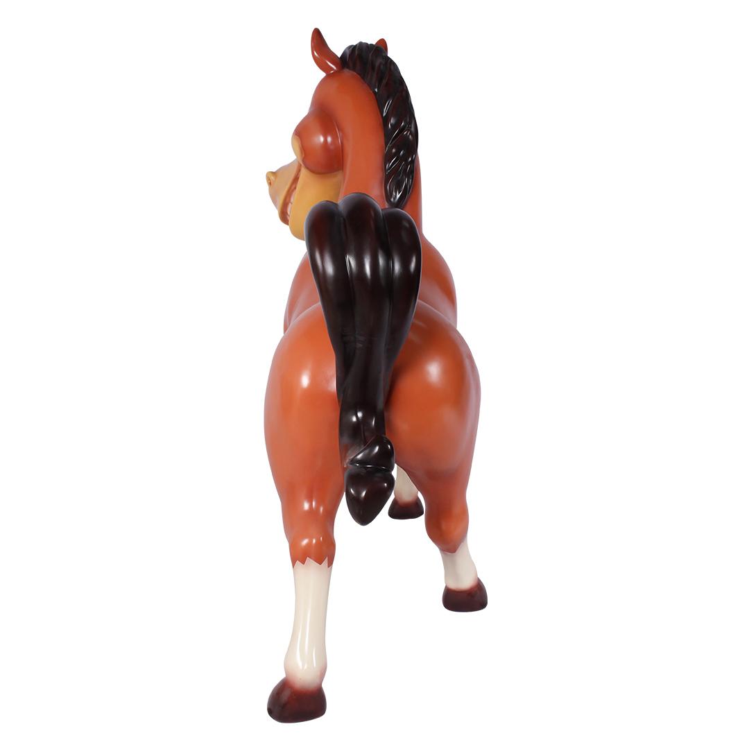 Comic Horse Prancing Life Size Statue