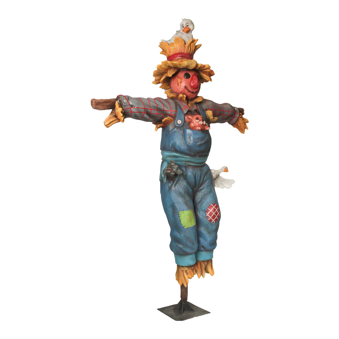 Comic Smiling Scarecrow Life Size Statue
