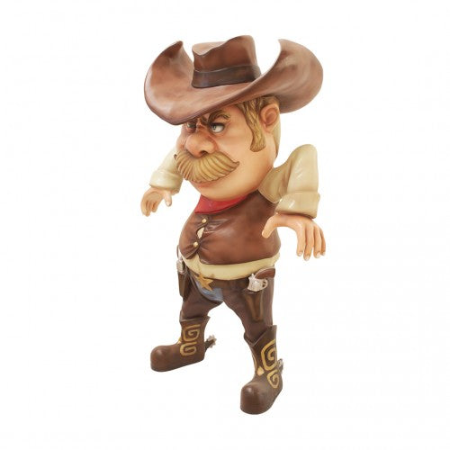 Comic Standoff Cowboy Life Size Statue