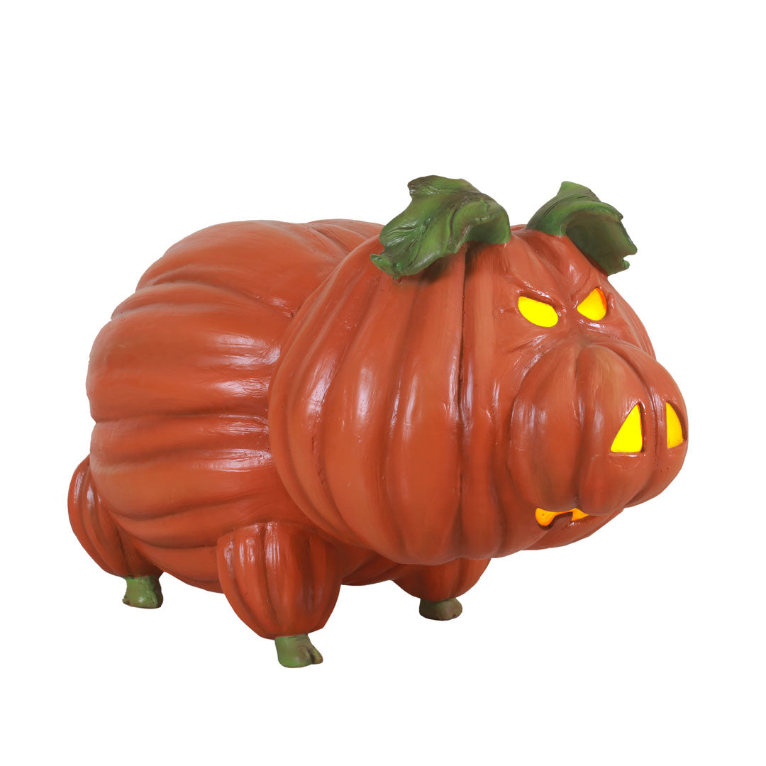 Pumpkin Pig Light Over Sized Statue