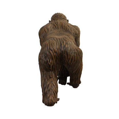 Brown Gorilla Walking Life Size Statue