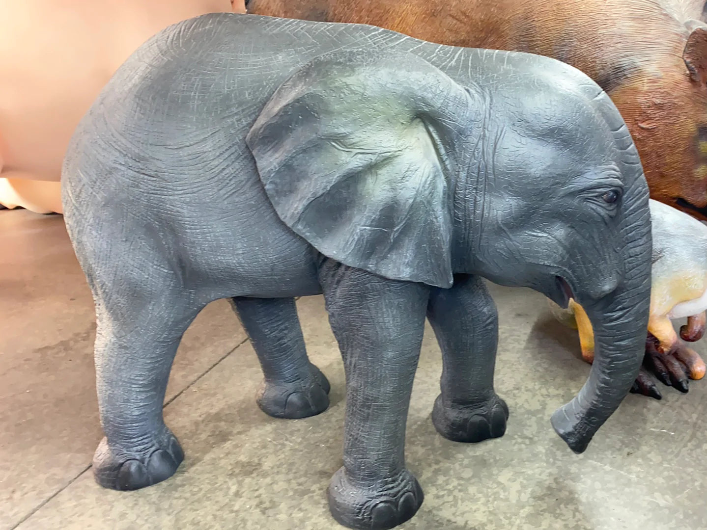 Baby Elephant Table Top Statue - LM Treasures Life Size Statues & Prop Rental