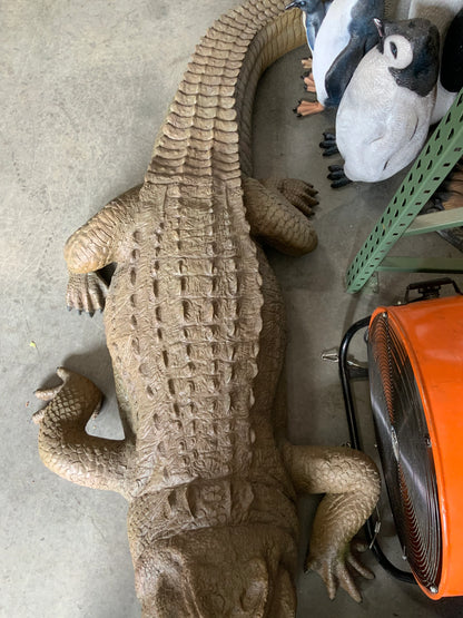 Large Crocodile Mouth Open Life Size Statue - LM Treasures 