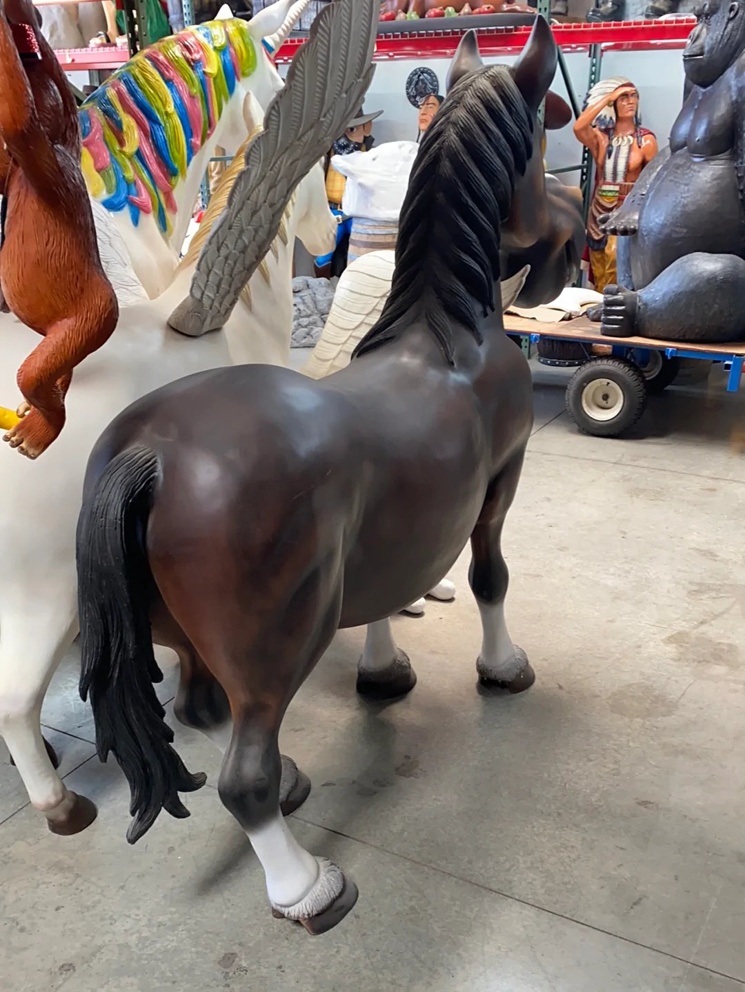 Comic Horse Life Size Statue - LM Treasures Life Size Statues & Prop Rental
