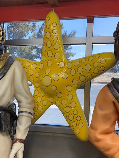Comic Starfish Sequin Over Sized Statue - LM Treasures Life Size Statues & Prop Rental