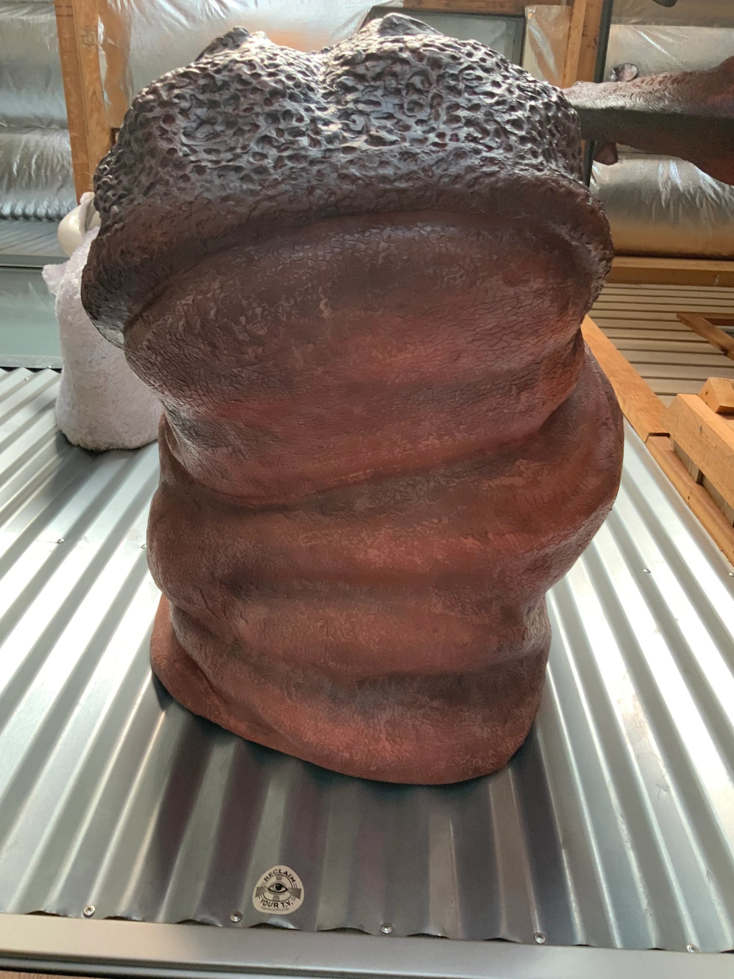 Gray Hippo Head Life Size Statue - LM Treasures 