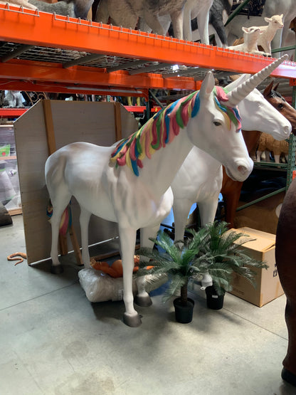 Rainbow Unicorn Life Size Statue - LM Treasures 