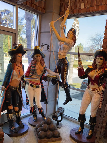 Large Lady Pirate Anne Life Size Statue - LM Treasures Life Size Statues & Prop Rental
