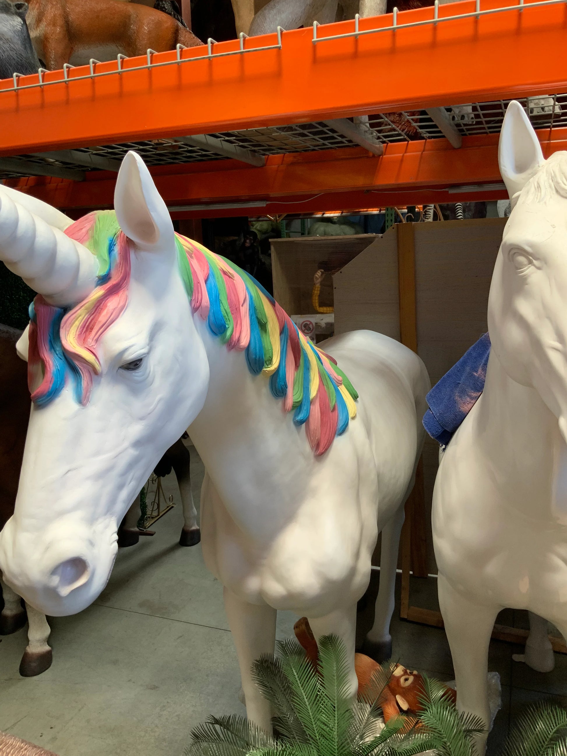 Rainbow Unicorn Life Size Statue - LM Treasures 