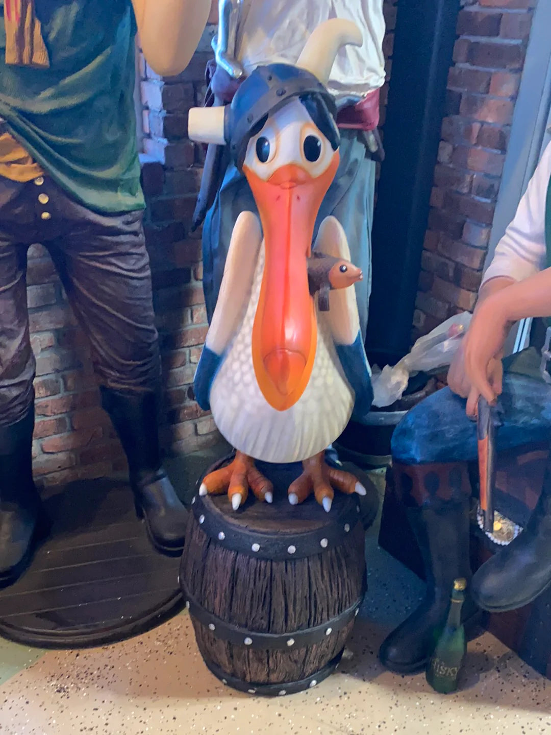 Comic Pelican On Barrel Over Sized Statue - LM Treasures Life Size Statues & Prop Rental