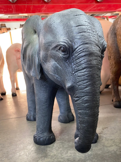 Baby Elephant Table Top Statue - LM Treasures Life Size Statues & Prop Rental