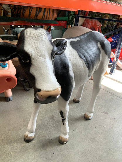 Large Baby Holstein Cow Life Size Statue - LM Treasures 