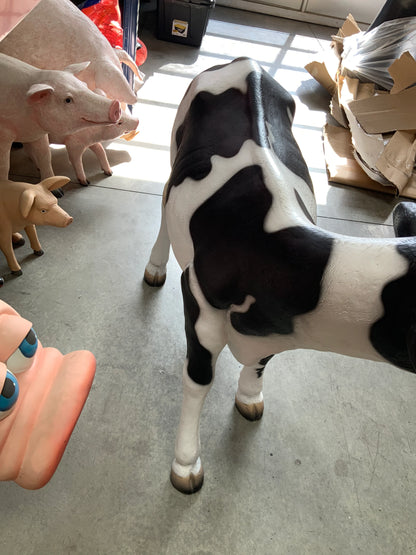 Large Baby Holstein Cow Life Size Statue - LM Treasures 