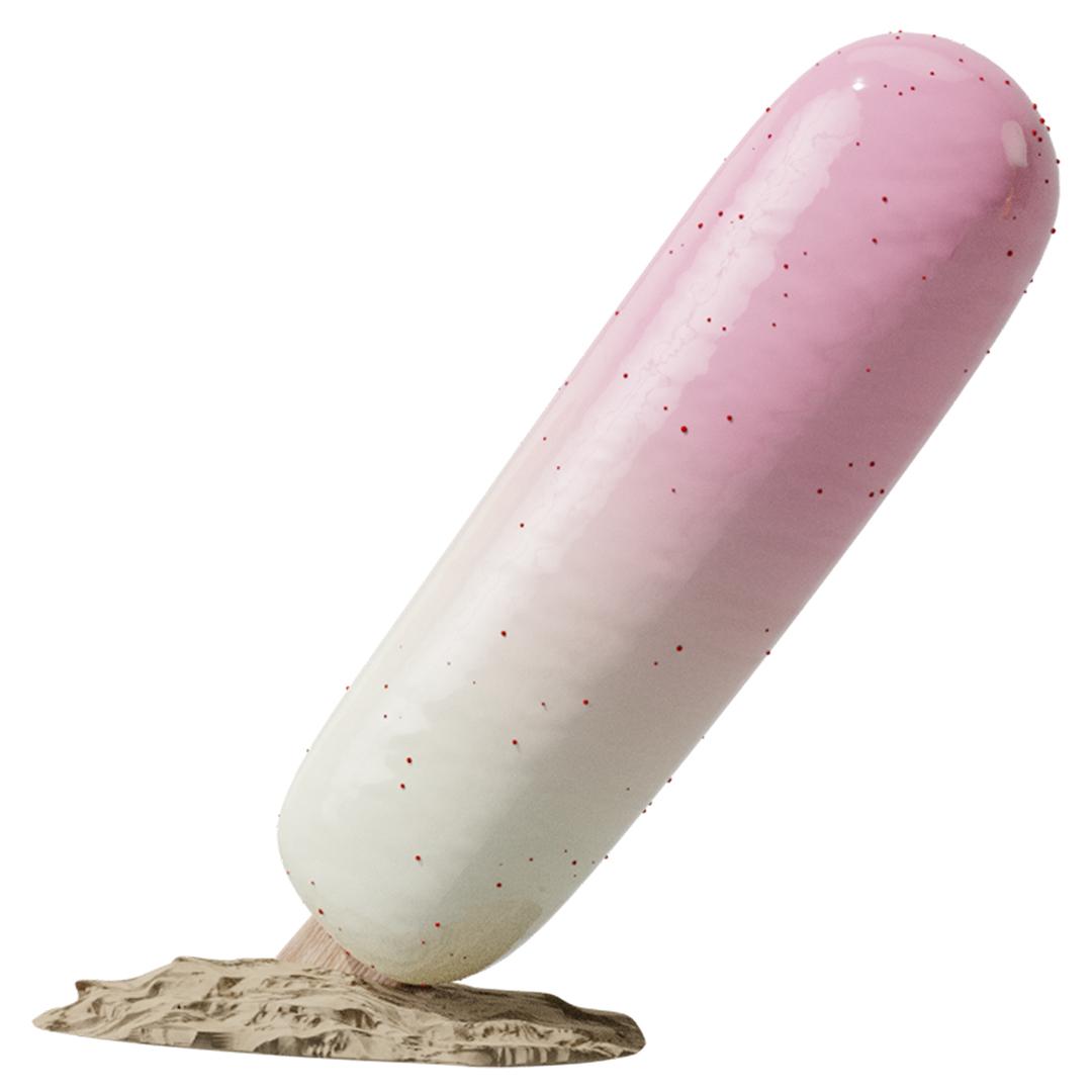 Popsicle Ice Cream Pink Over Sized Statue