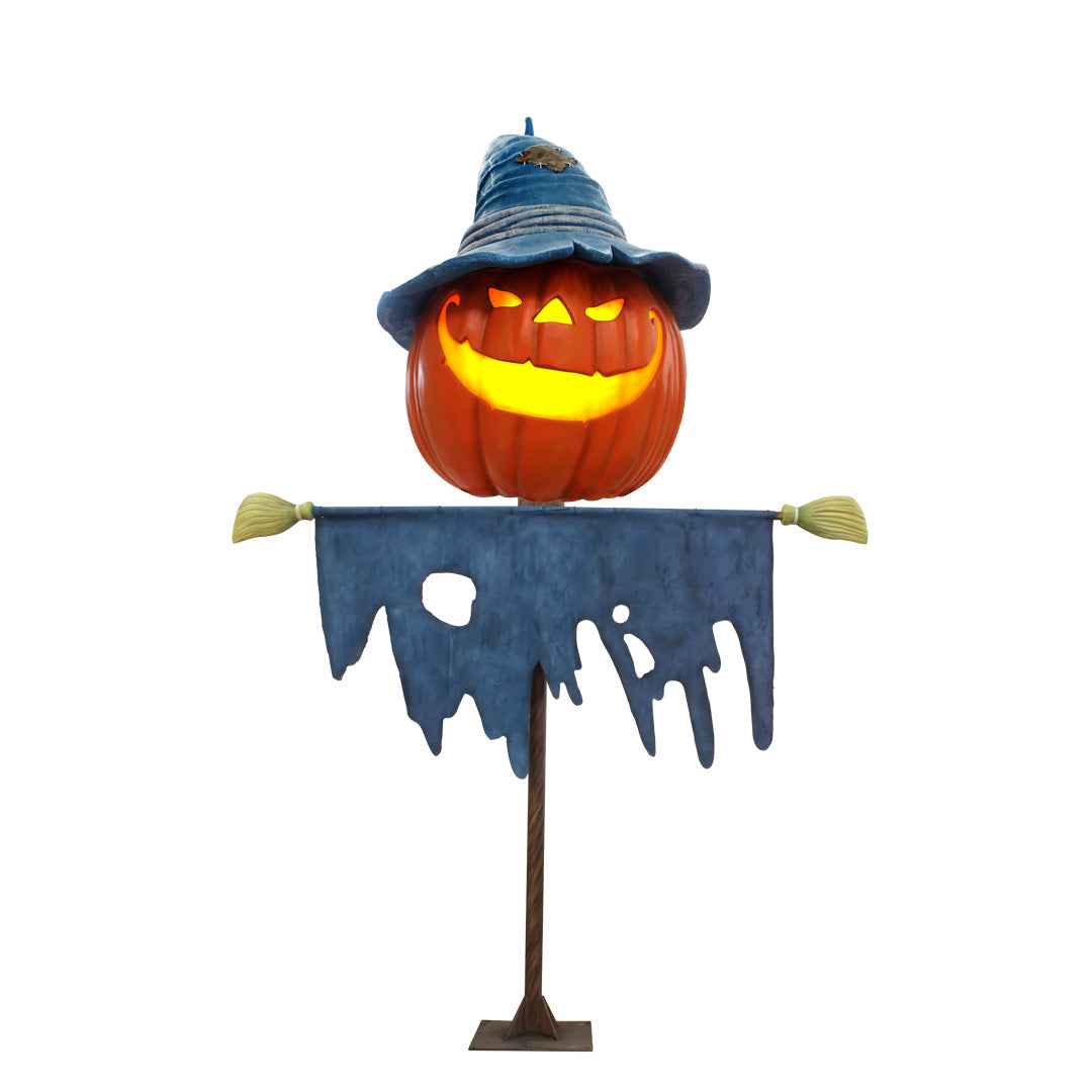 Pumpkin Scarecrow Giant Over Sized Statue