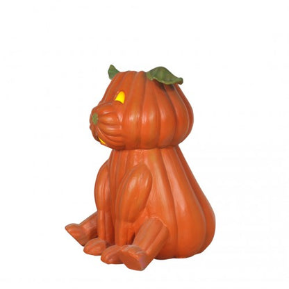 Pumpkin Dog Light Over Sized Statue