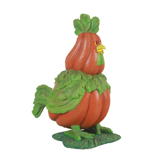Pumpkin Rooster Light Over Sized Statue
