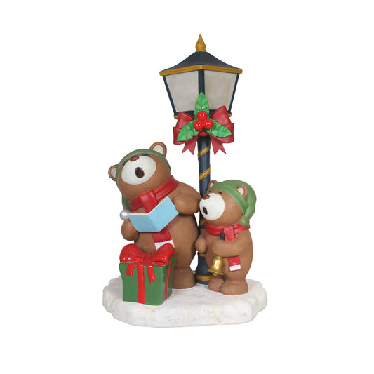 Christmas Caroler Teddy Bears Over Sized Statue