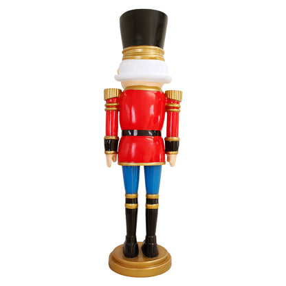 Nutcracker Standing On Base Red/Blue Life Size Statue