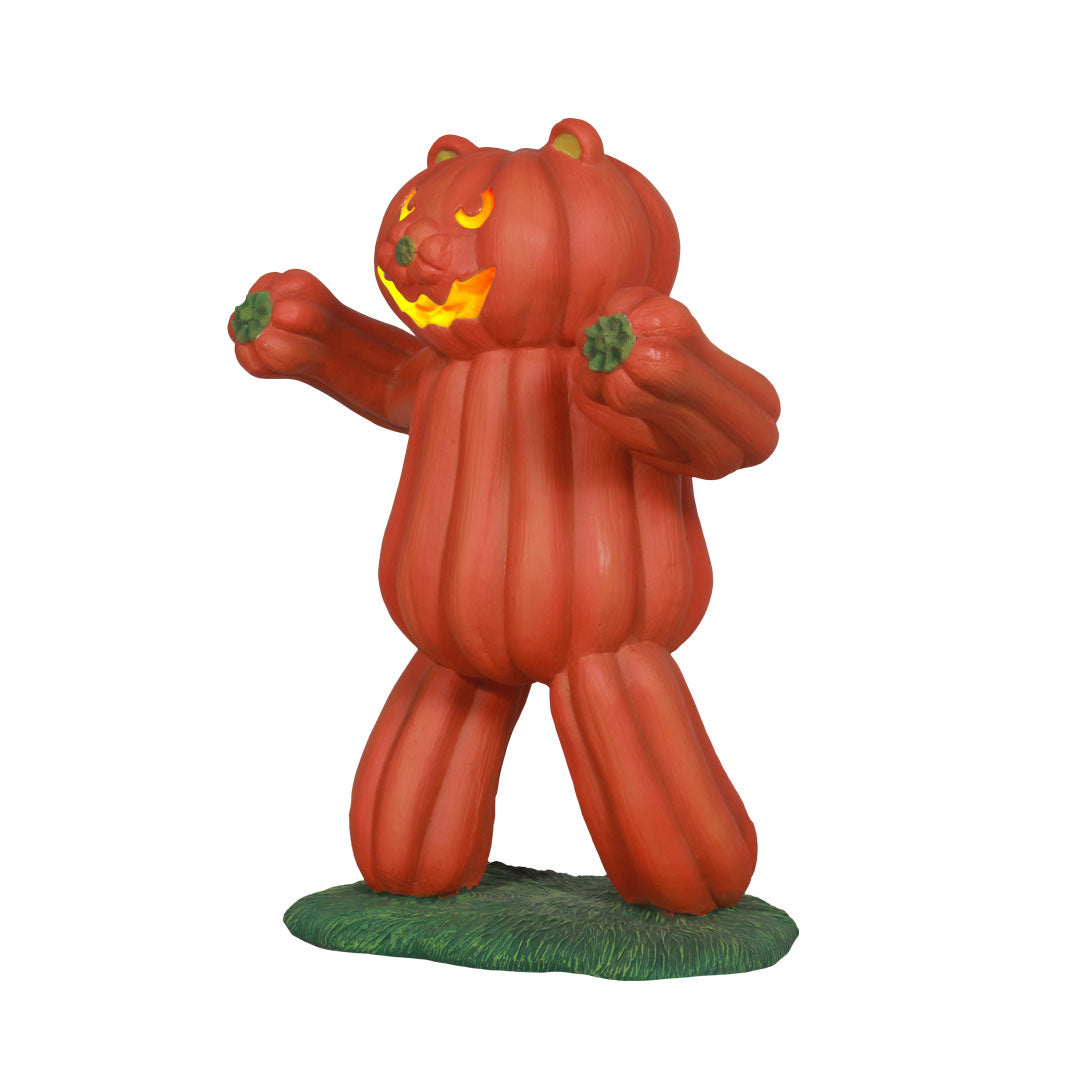 Pumpkin Bear Standing Light Over Sized Statue
