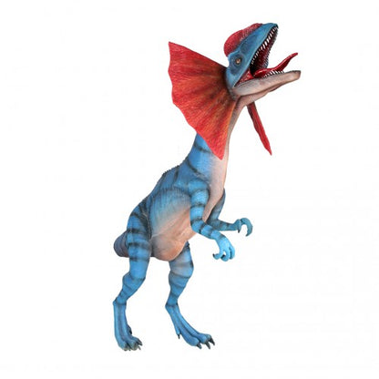 Dilophosaurus Reaching Life Size Statue