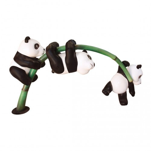 Panda Bear Cubs On Bamboo Life Size Statue