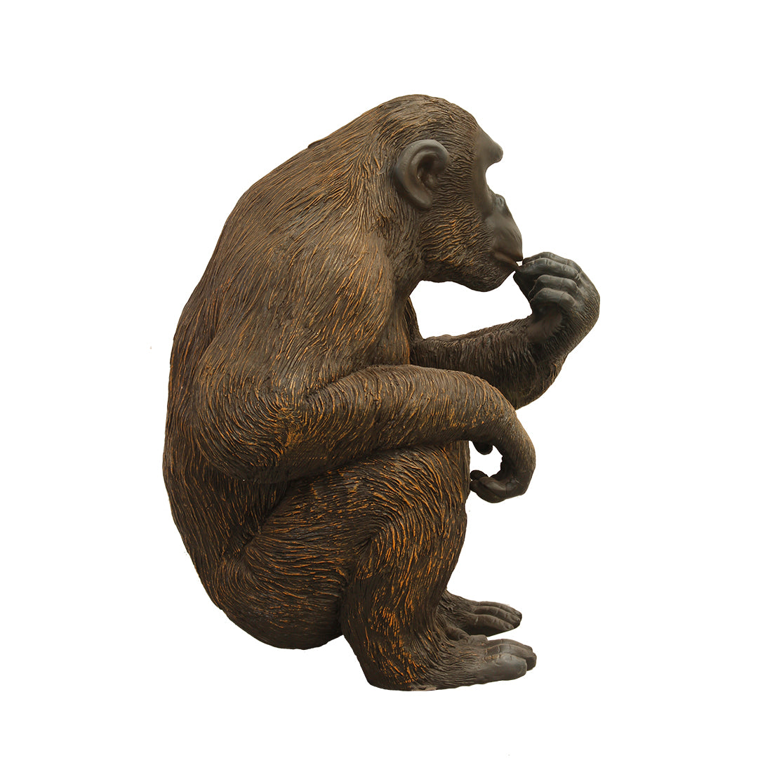 Chimpanzee Eating Life Size Statue