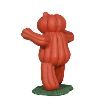 Pumpkin Bear Standing Light Over Sized Statue
