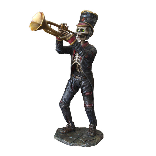 Skeleton Undead Trumpeter Life Size Statue