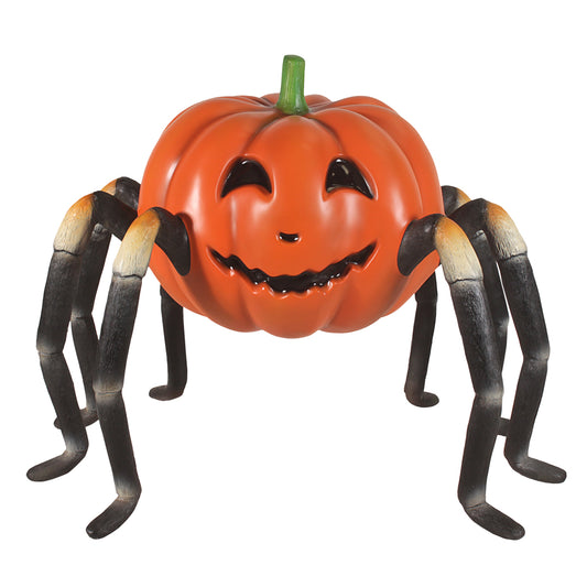 Pumpkin Head Spider Over Sized Statue
