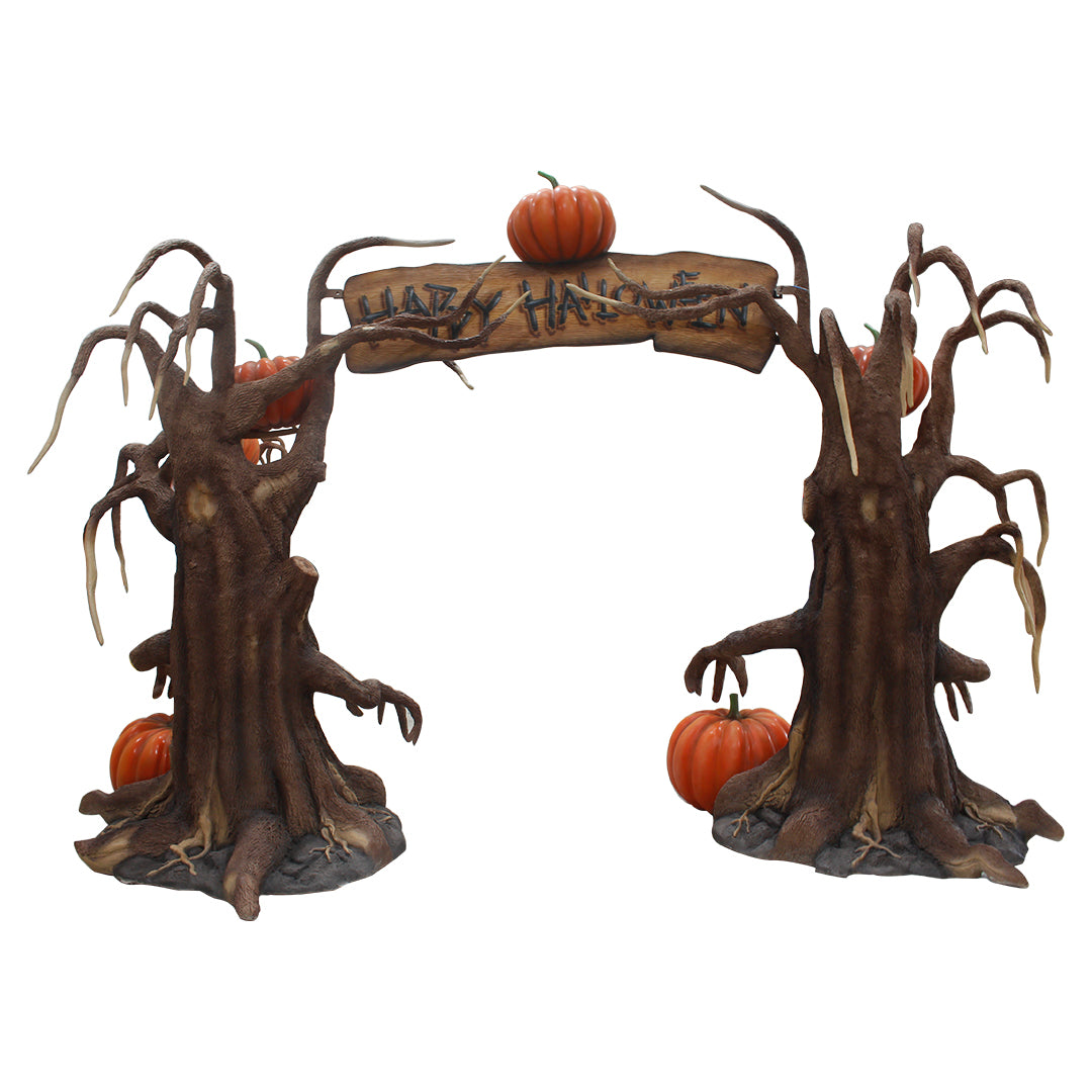 Happy Halloween Tree Archway Over Sized Statue